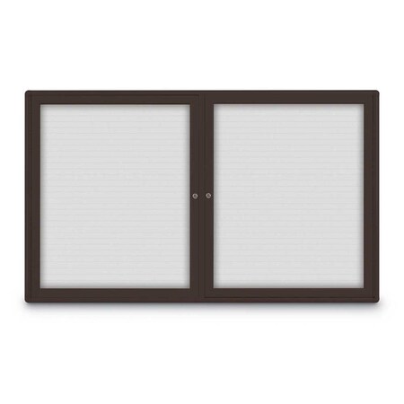 United Visual Products Indoor Enclosed Combo Board, 48"x36", Gold Frame/Black Porc & Amethyst UVCB4836G-BLKPORC-AMETHY